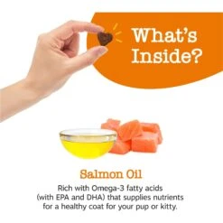 Zesty Paws Calming Bites Bacon Flavored Soft Chews Supplement For Cats & Zesty Paws Wild Alaskan Salmon Oil Liquid Skin & Coat Supplement For Dogs & Cats -Pawfect Care 298794 PT2. AC SS1800 V1697136292