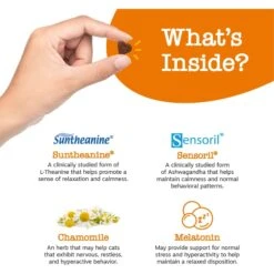 Zesty Paws Calming Bites Bacon Flavored Soft Chews Supplement For Cats & Zesty Paws Wild Alaskan Salmon Oil Liquid Skin & Coat Supplement For Dogs & Cats -Pawfect Care 298794 PT5. AC SS1800 V1697136239