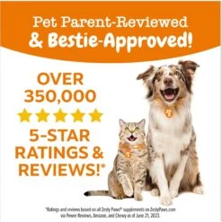 Zesty Paws Calming Bites Bacon Flavored Soft Chews Supplement For Cats & Zesty Paws Wild Alaskan Salmon Oil Liquid Skin & Coat Supplement For Dogs & Cats -Pawfect Care 298794 PT7. AC SS1800 V1697138529