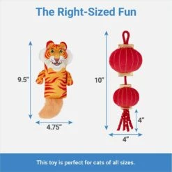 Frisco Lunar New Year Lantern & Tiger Plush Kicker Cat Toy With Catnip -Pawfect Care 298899 PT1. AC SS1800 V1640883699