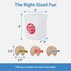 Frisco Lunar New Year Fortune Cookie Plush Cat Toy With Catnip -Pawfect Care 298909 PT1. AC SS1800 V1640883700