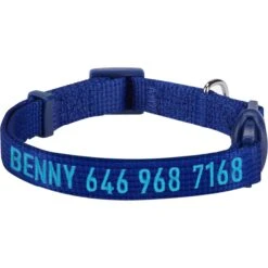 Blueberry Pet Fish Print Handmade Breakaway Bow Tie Personalized Cat Collar