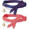 Blueberry Pet Sleek Handsome Diagonal Striped Breakaway Bow Tie Personalized Cat Collar, 2 Count -Pawfect Care 300629 PT1. AC SS1800 V1623144451
