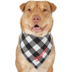 Frisco Buffalo Check Embroidered Personalized Dog & Cat Bandana -Pawfect Care 301162 PT6. AC SS1800 V1628536015