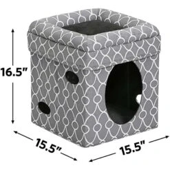 MidWest Curious Cube Cat Condo & MidWest Catty Scratch Cat Scratcher With Catnip -Pawfect Care 302904 PT2. AC SS1800 V1623039144