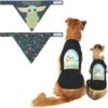 STAR WARS THE MANDALORIAN GROGU "Cutest Bounty" Reversible Dog & Cat Bandana & STAR WARS THE MANDALORIAN GROGU "Left Unsupervised" Dog & Cat T-Shirt -Pawfect Care 303014 MAIN. AC SS1800 V1632368114