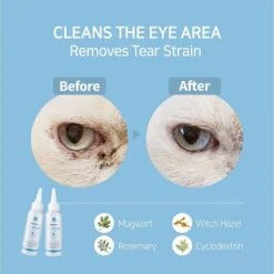 PetO'Cera Q-eye Dog & Cat Eye Cleanser, 3.38 -oz Bottle -Pawfect Care 304911 PT4. AC SS1800 V1626393429