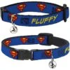 Buckle-Down DC Comics Superman Shield Personalized Breakaway Cat Collar With Bell -Pawfect Care 306375 MAIN. AC SS1800 V1625253504