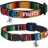 Buckle-Down Zarape2 Vertical Multi Color Stripe Personalized Breakaway Cat Collar With Bell -Pawfect Care 306422 MAIN. AC SS1800 V1625252937