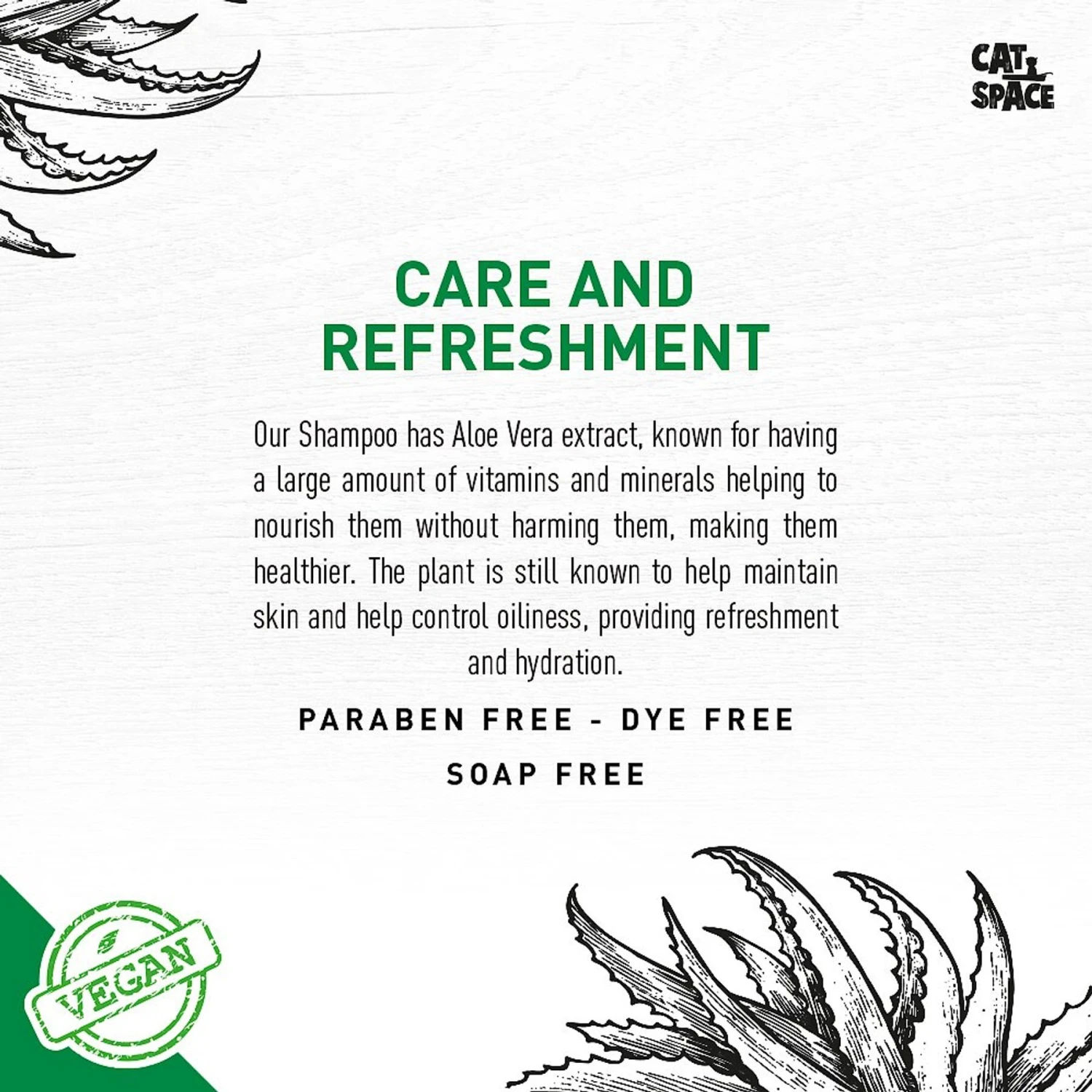 Cat Space Aloe Vera Cat Shampoo, 10-oz Bottle 6 Cat Space Aloe Vera Cat Shampoo, 10-oz Bottle - Image 4