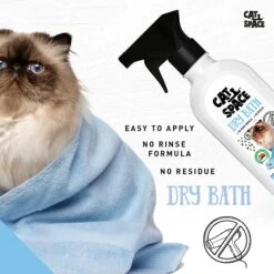 Cat Space Dry Bath Cat Shampoo, 10-oz Bottle -Pawfect Care 307892 PT2. AC SS1800 V1624662767