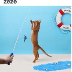 ZEZE Telescopic Fishing Rod Fishing Cat Toy With Catnip -Pawfect Care 307910 PT3. AC SS1800 V1640879835
