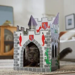 Frisco Castle Cardboard Cat House, 2-Story -Pawfect Care 308822 PT4. AC SS1800 V1688677261