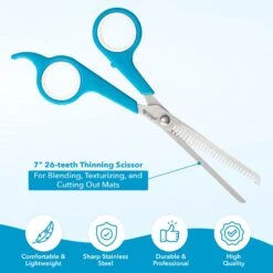 Boshel 7-in Dog Thinning Shears -Pawfect Care 309505 PT3. AC SS1800 V1624495950