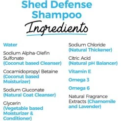 Shed Defender Shed Defense Omega 3 & 6 Dog & Cat Shampoo, 16-oz Bottle -Pawfect Care 310183 PT4. AC SS1800 V1624925868