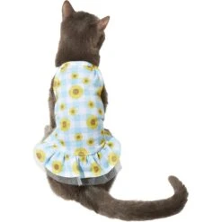 Frisco Sunflower Gingham Dog & Cat Dress -Pawfect Care 312120 PT2. AC SS1800 V1644425858