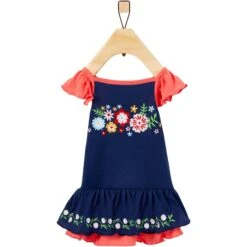 Frisco Embroidered Floral Dog & Cat Dress -Pawfect Care 312128 PT3. AC SS1800 V1644423417