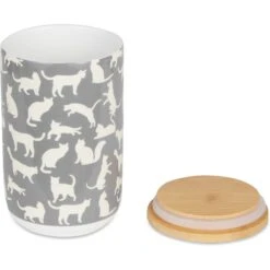 Bone Dry Ceramic Meow Cat Treat Canister -Pawfect Care 313400 PT3. AC SS1800 V1631762096
