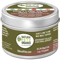 Natura Petz Organics DON'T LYME TO ME MAX MEAL TOPPER* Antioxidant Cellular & Bacterial Support* Cat Supplement