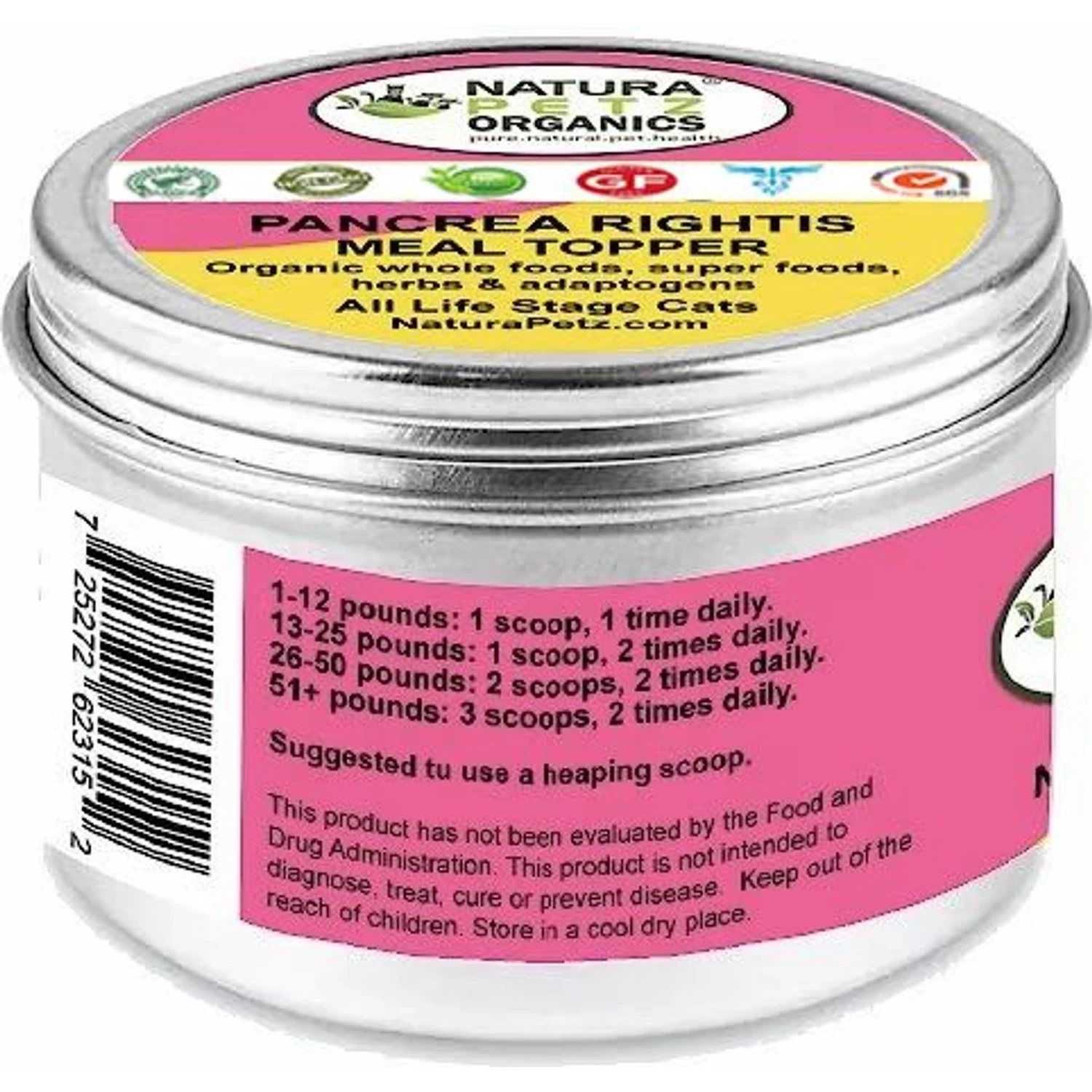 Natura Petz Organics PANCREA RIGHTIS MAX MEAL TOPPER* Pancreas Inflammation & Flow Support* Cat Supplement 5 Natura Petz Organics PANCREA RIGHTIS MAX MEAL TOPPER* Pancreas Inflammation & Flow Support* Cat Supplement - Image 3