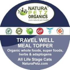 Natura Petz Organics Travel Well Meal Topper Stress, Relaxation & Calming Support Cat Supplement -Pawfect Care 314215 PT1. AC SS1800 V1692646451