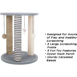 Pet Adobe 19.25-in Polyester Cat Scratching Post With Toys -Pawfect Care 314975 PT2. AC SS1800 V1626392473