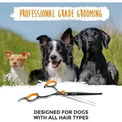 Mighty Paw Professional Dog & Cat Grooming Shears, 2 Count -Pawfect Care 315236 PT4. AC SS1800 V1626468370