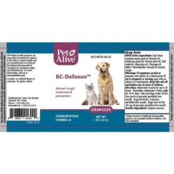 PetAlive KC-Defense Homeopathic Medicine For Kennel Cough For Dogs & Cats, 1-oz Jar -Pawfect Care 316614 PT3. AC SS1800 V1627354870