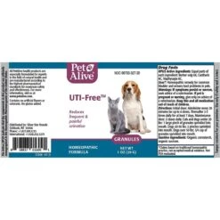 PetAlive UTI-Free Homeopathic Medicine For Urinary Tract Infections UTI For Dogs & Cats -Pawfect Care 316620 PT3. AC SS1800 V1627347389
