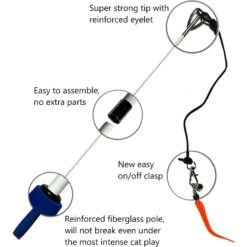 Pet Fit For Life 4-Piece Bundle Interactive Swimming Fish + Feather Wand Cat Toy -Pawfect Care 316698 PT4. AC SS1800 V1632174988