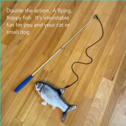 Pet Fit For Life Robotic Floppy Fish & Wand Cat Toy -Pawfect Care 316700 PT3. AC SS1800 V1631773721