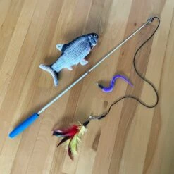 Pet Fit For Life Robotic Floppy Fish & Wand Cat Toy -Pawfect Care 316700 PT8. AC SS1800 V1631782606