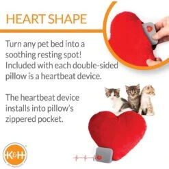 K&H Pet Products Mother's Heartbeat Kitty Heart Pillow 11 K&H Pet Products Mother's Heartbeat Kitty Heart Pillow -Pawfect Care 316728 PT2. AC SS1800 V1637622774