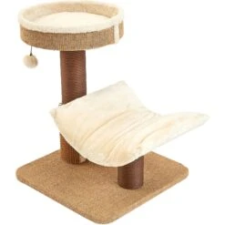 Two By Two The Yaupon 21.5-in Cat Tree & Lounger, Beige -Pawfect Care 316950 PT4. AC SS1800 V1642639592