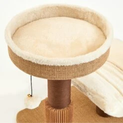 Two By Two The Yaupon 21.5-in Cat Tree & Lounger, Beige -Pawfect Care 316950 PT5. AC SS1800 V1642634208