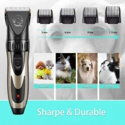 Pet Republique Rechargable Cordless Shaver Trimmer Kit With Additional Scissor & Hand Comb Dogs & Cats -Pawfect Care 317707 PT3. AC SS1800 V1635869202