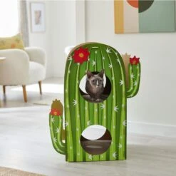 Frisco Cactus Cardboard Cat House, 2-Story -Pawfect Care 317725 PT3. AC SS1800 V1642099098