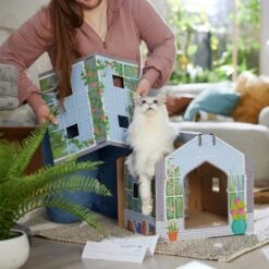 Frisco Greenhouse Cardboard Cat House -Pawfect Care 317737 PT3. AC SS1800 V1688677249