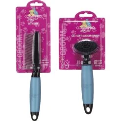 ConairPROPET Cat Comb & ConairPROPET Soft Slicker Cat Brush