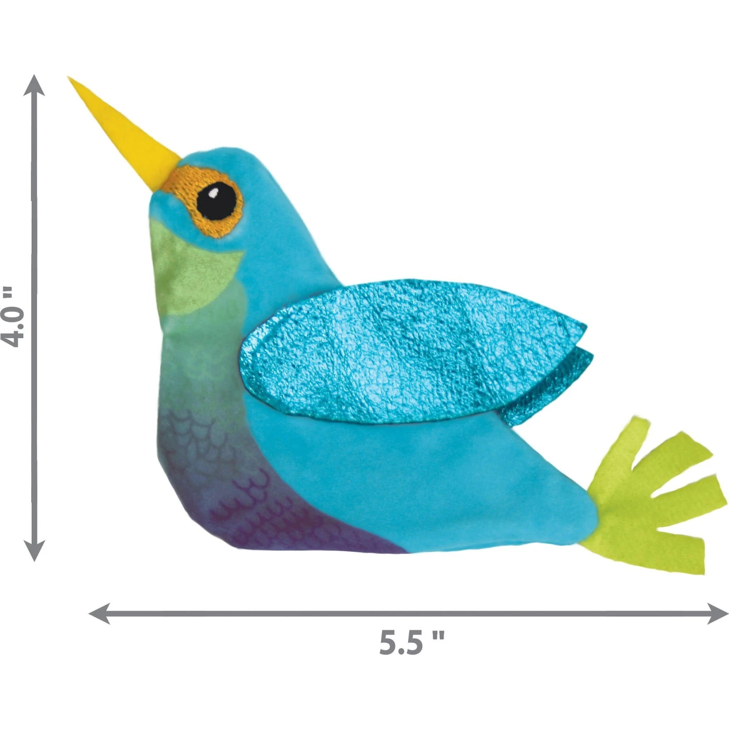 KONG Refillables Hummingbird Cat Toy, Blue 4 KONG Refillables Hummingbird Cat Toy, Blue - Image 2