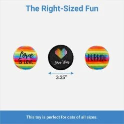 Frisco Pride Buttons Plush Cat Toy With Catnip, 3 Count -Pawfect Care 331688 PT1. AC SS1800 V1649785011
