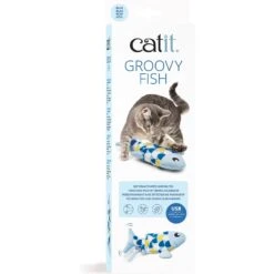 Catit Groovy Fish Plush Cat Toy With Catnip -Pawfect Care 332503 PT4. AC SS1800 V1633035673