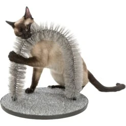 TRIXIE Self Grooming Arch & Cat Massager, Gray -Pawfect Care 333752 PT2. AC SS1800 V1634089371