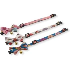 Necoichi Temari Bow Tie Breakaway Cat Collar -Pawfect Care 335349 PT6. AC SS1800 V1633987627