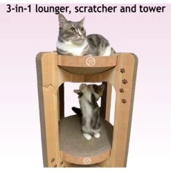 Necoichi Cozy Cat Scratcher Tower Toy -Pawfect Care 336322 PT5. AC SS1800 V1674730084