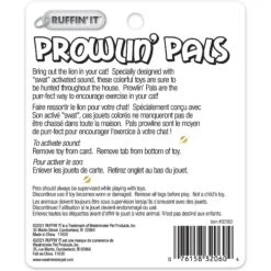 RUFFIN' IT Prowlin' Pals Assorted Cat Toy -Pawfect Care 336776 PT4. AC SS1800 V1634740037