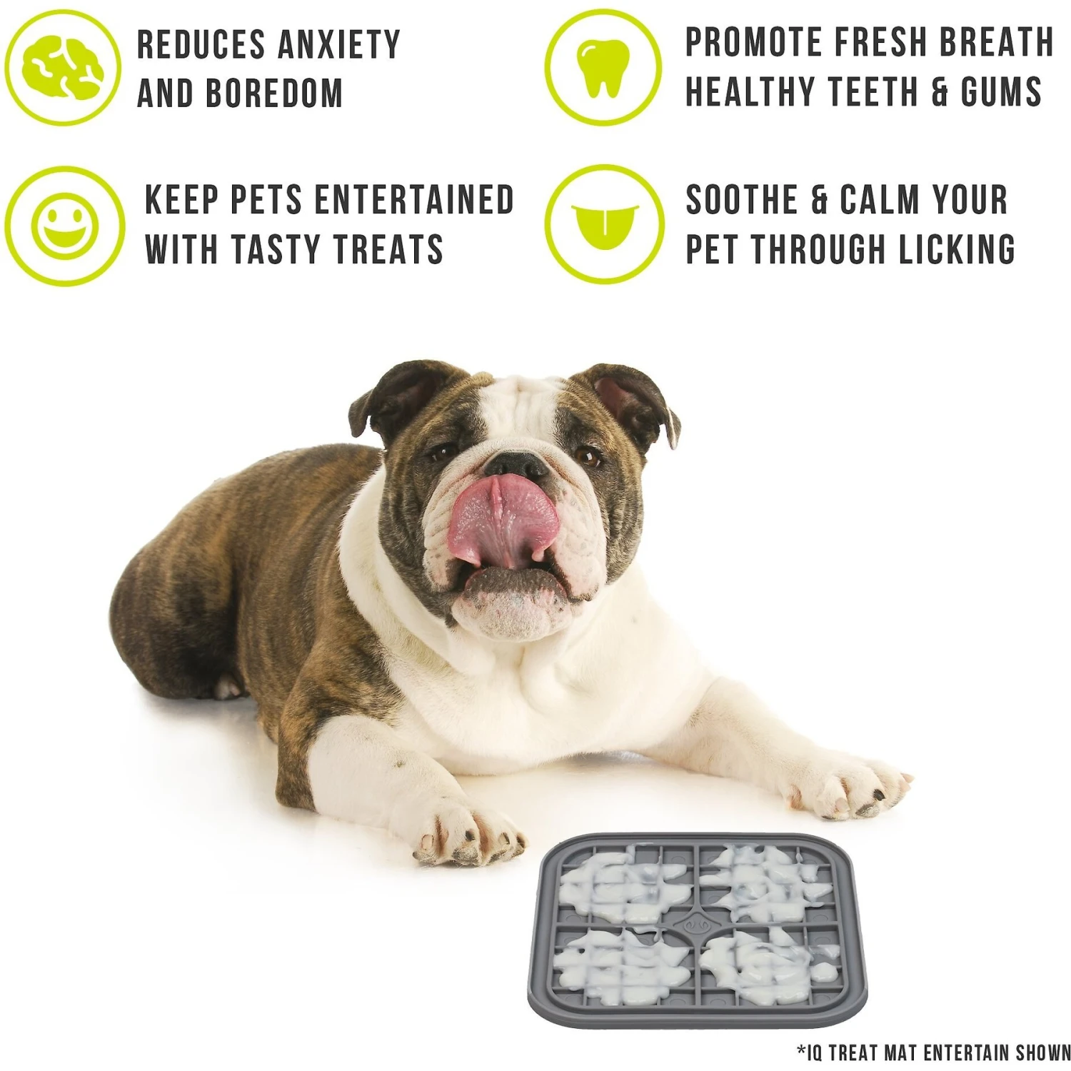 Hyper Pet IQ Enterain Dog & Cat Lick Mat, Gray 5 Hyper Pet IQ Enterain Dog & Cat Lick Mat, Gray - Image 3