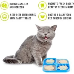Hyper Pet IQ Banquet Dog & Cat Lick Mat, Blue/Gray 10 Hyper Pet IQ Banquet Dog & Cat Lick Mat, Blue/Gray -Pawfect Care 338386 PT2. AC SS1800 V1634651503