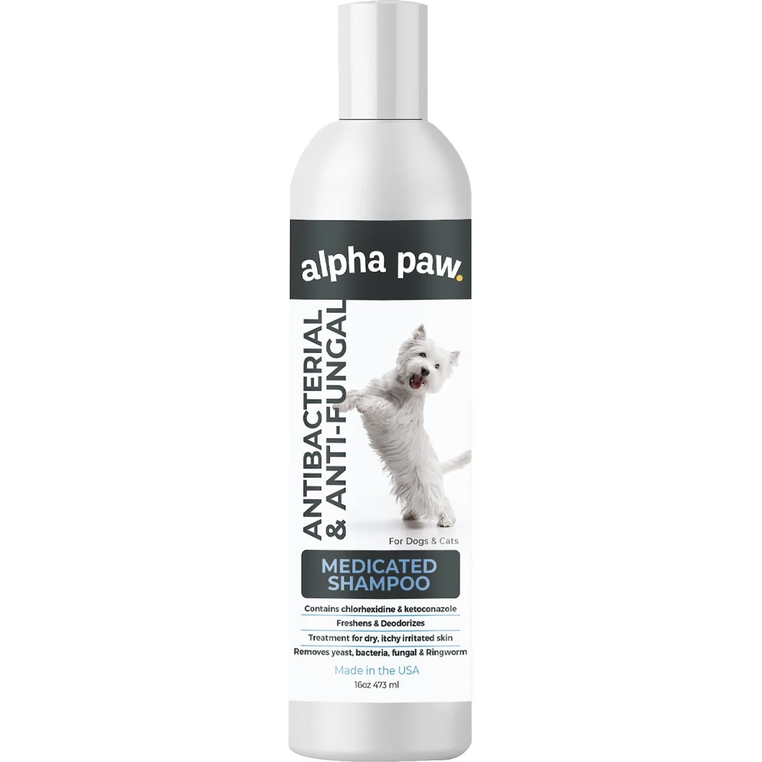 Alpha Paw Antibacterial & Antifungal Medicated Dog & Cat Shampoo, 16-oz Bottle 3 Alpha Paw Antibacterial & Antifungal Medicated Dog & Cat Shampoo, 16-oz Bottle