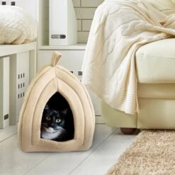 Pet Adobe Soft Enclosed Igloo Cat Bed -Pawfect Care 344996 PT3. AC SS1800 V1637285829